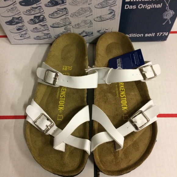 Birkenstock Shoes - Birkenstock White Mayari Sandals